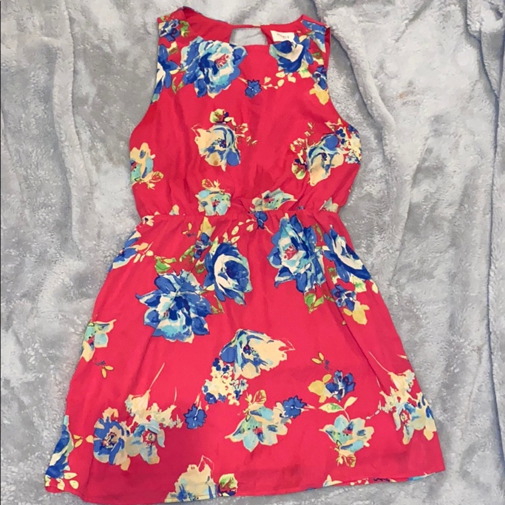 Floral open back dress